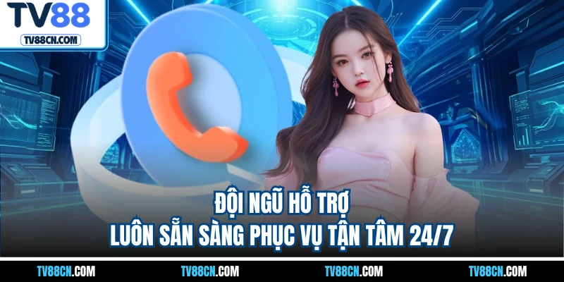 Đội ngũ hỗ trợ luôn sẵn sàng phục vụ tận tâm 24/7
